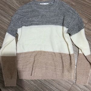 Bluenotes colour blocked knit sweater NWOT